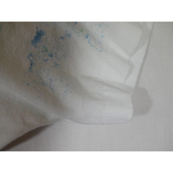 Vintage Puff Paint White T-shirt Palm Trees Faded Tag One Size Fits Large - Picture 5 of 9